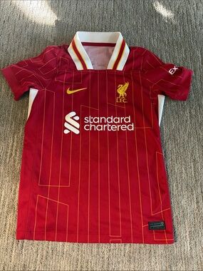 Liverpool Kids Red Home Jersey with Yellow Details